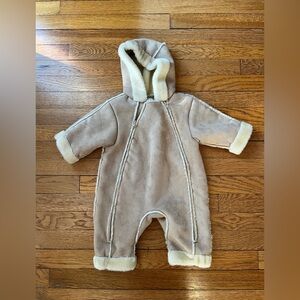 Children’s Place Luxury Suede Sherpa Snow Suit  Bunting 6-9 months